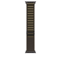 Correa Alpine color oliva oscuro para caja de 49 mm - Chica - Acabado de titanio negro
