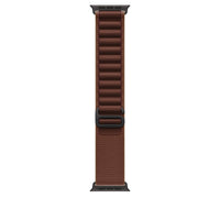 Correa Alpine color borgoña para caja de 49 mm - Chica - Acabado de titanio negro