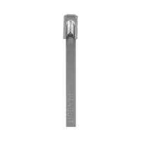 Cincho PanSteel de Acero Inoxidable Tipo 304, 362mm largo x 4.6mm ancho, Color Metálico, Paquete de 100pz