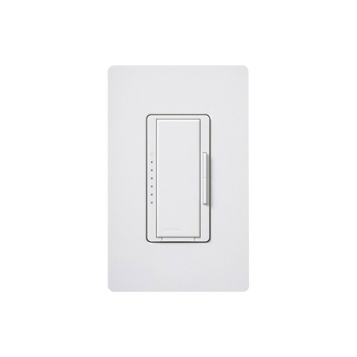 Atenuador de pared inalámbrico Maestro Wireless, 150 W LED/CFL, 600 W incandescente/halógeno, 600 VA MLV, 120 V, no requiere neutro, compatible con hub Vive, color blanco
