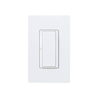 Interruptor inalámbrico on/off Maestro Wireless de 8 A para iluminación y ventiladores de 1/10 HP, 120-277 V, no requiere neutro, compatible con hub Vive, color blanco