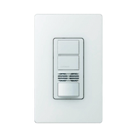 Interruptor con sensor de ocupación de doble tecnología PIR y ultrasónico, dos circuitos, 120-277 V