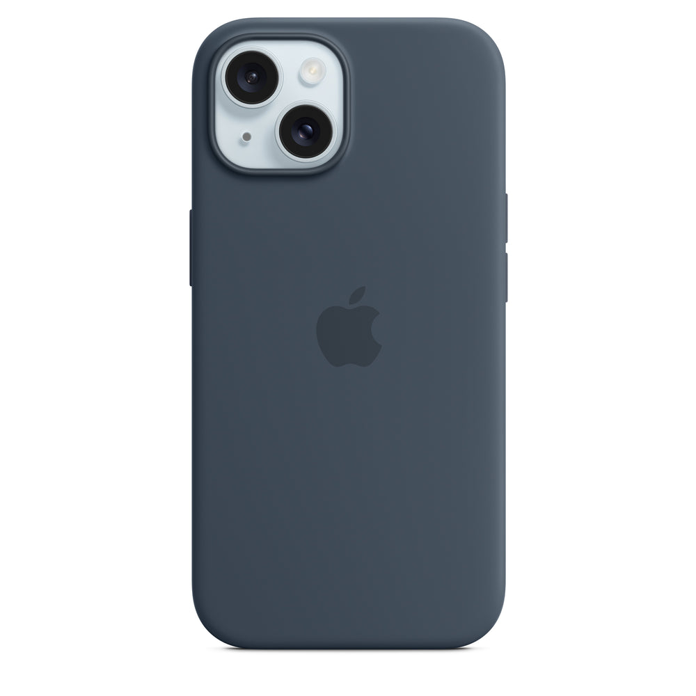 Funda de silicón con MagSafe para el iPhone 15 - Azul tormenta