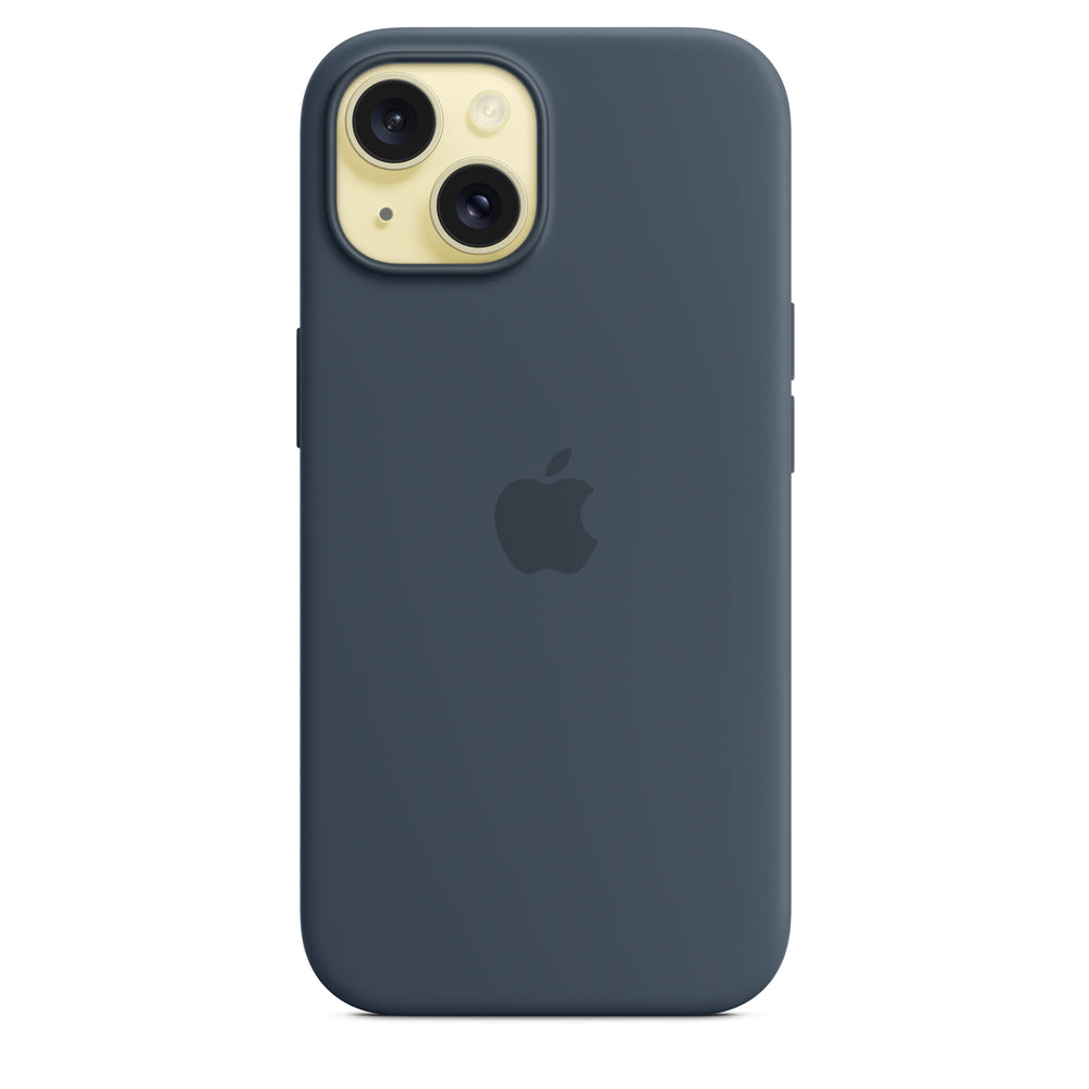 Funda de silicón con MagSafe para el iPhone 15 - Azul tormenta