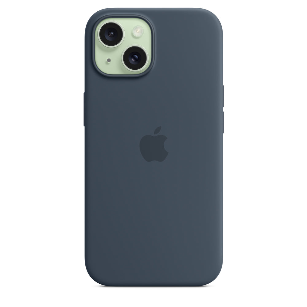 Funda de silicón con MagSafe para el iPhone 15 - Azul tormenta