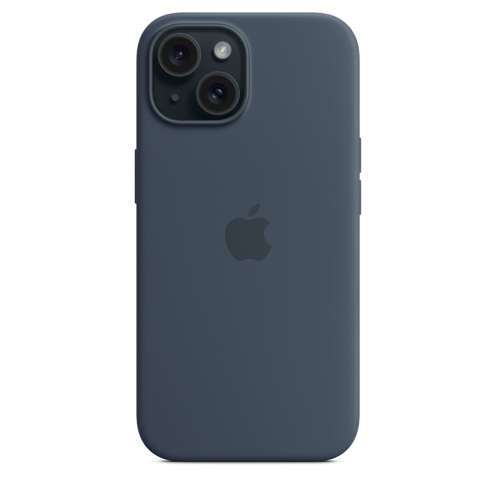 Funda de silicón con MagSafe para el iPhone 15 - Azul tormenta