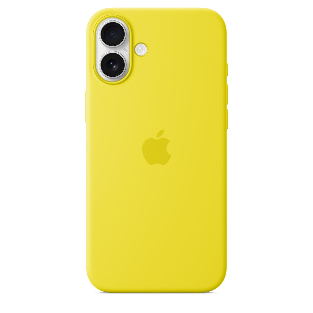 Funda de silicón con MagSafe para el iPhone 16 Plus – Amarillo carambola