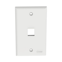 Placa de Pared Vertical, Salida Para 1 Puerto Keystone, Color Blanco