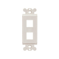 Marco de Módulo Dúplex, Para Placas Frontales Estándar GFCI, Acepta 2 Módulos Keystone, Color Blanco