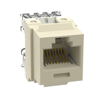 Conector Jack Estilo 110 (de Impacto), Tipo Keystone, Categoría 6, de 8 Posiciones y 8 Cables, Color Marfil