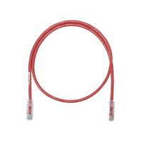 Cable de Parcheo UTP Categoría 6, con Plug Modular en Cada Extremo - 0.3 Metros (1 Pie) - Rojo