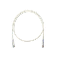 Cable de Parcheo UTP Categoría 6, con Plug Modular en Cada Extremo - 1 Metro (3.28 Pies) - Blanco Mate