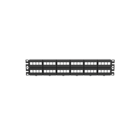 Panel de Parcheo Modular Keystone (Sin Conectores), de 48 Puertos, Identificación con Etiqueta Adhesiva, 2UR