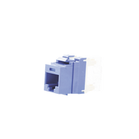 Conector Jack Estilo 110 (de Impacto), Tipo Keystone, Categoría 5e, de 8 Posiciones y 8 Cables, Color Azul