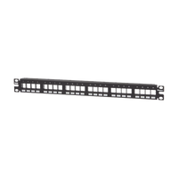 Panel de Parcheo Modular Keystone (Sin Conectores), Numerado y Espacio para Etiquetas, de 24 Puertos, 1UR