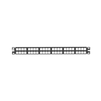 Panel de Parcheo Modular de Alta Densidad, Keystone (Sin Conectores), Identificación con Etiqueta Adhesiva, de 48 Puertos en 1 UR