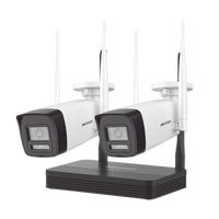Kit IP Inalámbrico 4 Megapixel / NVS 4 Canales / 2 Cámaras Bala para Exterior con Lente 2.8 mm y Dual Light (30 mts IR + 30 mts Luz Blanca) / Audio Bidireccional (Micrófono y Bocina) / Soporta Micro SD de 512 GB