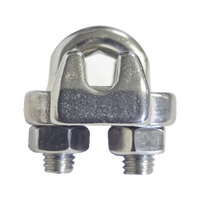Nudo/ Perro/ Abrazadera Acero Forjado para Cable de 1/8", Acero Inoxidable.