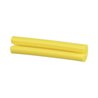 Manguito Porta Etiquetas de Identificación, Para Fibra Simplex de 2 mm, 0.08 Pulgadas (2 mm) de Largo, Color Amarillo, Paquete de 100pz