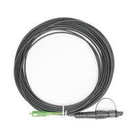 Jumper de Fibra Óptica, Conector SC/APC - Conexión a Caja FDP460, Redondo, 10 Metros (32.81 Pies), Forro 3 mm, G657A2, Negro