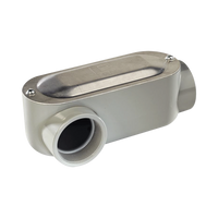 Caja oval roscada tipo LR de 1 1/2" (38.1 mm) Incluye tapa y tornillos.