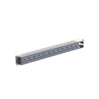 PDU Básico para Distribución de Energía, Enchufe de Entrada NEMA 5-15P, Con 12 Contactos NEMA 5-20R, Instalación Horizontal de 19in, 1UR, 15 Amp, 120 Vca