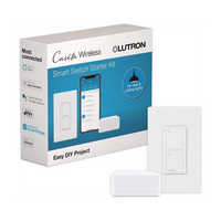 Kit de inicio Caseta Wireless con hub Smart Bridge, interruptor on/off inteligente de 5 A con neutro y placa Claro, control por app y asistentes de voz