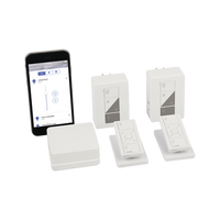 Kit de inicio Caseta Wireless: Smart Bridge, 2 atenuadores de clavija para lámparas, 2 controles Pico y 2 bases de mesa, compatible con Alexa, Apple HomeKit y Google