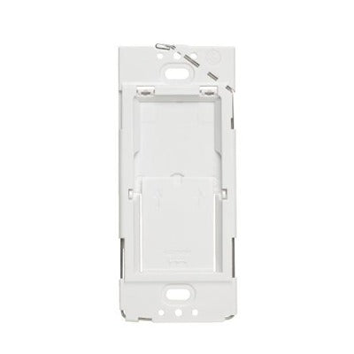 Adaptador de caja de pared para montar un control Pico como apagador fijo, instalable sobre caja eléctrica de 120 V o directo al muro, se usa con placa Claro