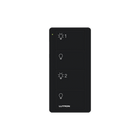 Control Pico inalámbrico de 4 botones color negro para encender y apagar 2 grupos de luces, compatible con Caseta Wireless, RA2 Select, RadioRA 2 y HomeWorks QS