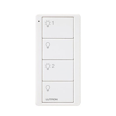 Control Pico inalámbrico de 4 botones para encender y apagar dos grupos de luces, con batería de 10 años, compatible con Caseta Wireless, RadioRA 2 y HomeWorks QS