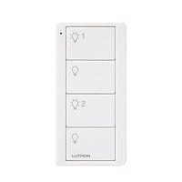 Control Pico inalámbrico de 4 botones para encender y apagar dos grupos de luces, con batería de 10 años, compatible con Caseta Wireless, RadioRA 2 y HomeWorks QS