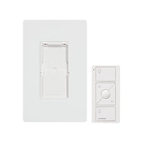 Kit de control Pico inalámbrico de 3 botones con subir/bajar para montaje en pared, incluye adaptador y placa Claro, para Caseta Wireless, RadioRA 2 y HomeWorks QS