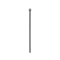 Cincho de Nylon 6.6 de Bloqueo, 203 mm largo x 2.5mm ancho, Color Negro, Exterior Resistente a Rayos UV, Paquete de 100pz