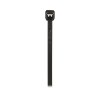 Cincho de Nylon 6.6 de Bloqueo, 203 mm largo x 2.5mm ancho, Color Negro, Exterior Resistente a Rayos UV, Paquete de 1000pz