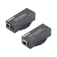 Kit de Extensor PoE/PoE+, Hasta 610 Metros (2000 ft) con Cable Cat5e o Cat6, 10/100Mbps, Incluye Transmisor, Receptor y Fuente de Alimentación