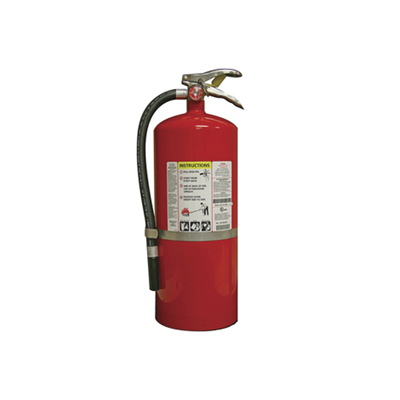Extintor recargable de polvo químico seco multipropósito de 18 lb para fuegos clase A, B y C, con colgador de pared