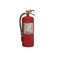 Extintor recargable de polvo químico seco multipropósito de 18 lb para fuegos clase A, B y C, con colgador de pared