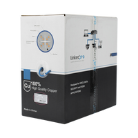 Bobina de Cable de 305 Metros (1000 Pies) Cat6+, CMR, Calibre 23 Alto Rendimiento, ETL, UL, Color Azul, Super Flexible, para Aplicaciones de Video Vigilancia, Video HD, y Redes de Datos. Uso Interior.