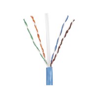 Bobina de Cable UTP 305 Metros (1000 Pies) de Cobre, PanNet, Azul, Categoría 5e (24 AWG), PVC (CM), de 4 Pares