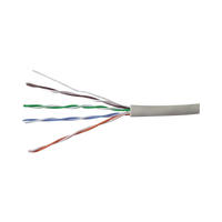Bobina de Cable UTP 305 Metros (1000 Pies) de Cobre, PanNet, Gris, Categoría 5e (24 AWG), PVC (CM), de 4 Pares