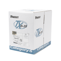 Bobina de Cable UTP 305 Metros (1000 Pies) de Cobre TX6-28Æ, Azul, Categoría 6, Diámetro Reducido (28 AWG), CM/LSZH, de 4 Pares