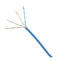 Bobina de Cable UTP 305 Metros (1000 Pies) de Cobre, TX5e, PanNet, Azul, Categoría 5e, 24 AWG, CMP (Plenum), de 4 Pares