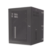 Gabinete PanZone de Montaje en Pared, de 19in, Puerta Ventilada, 18 UR, 762mm de Profundidad, Color Negro