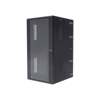 Gabinete PanZone de Montaje en Pared, de 19in, Puerta con Ventana de Seguridad, 26 UR, 762mm de Profundidad, Color Negro