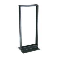 Rack de Dos Postes Estándar de 19 in, Rieles Numerados y Roscados #12-24, Fabricado en Aluminio, 24 Unidades de Rack, Color Negro