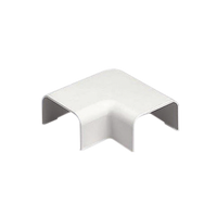 Conexión en ángulo recto "L", para uso con canaleta LD10, material ABS, Color Blanco Mate