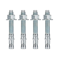 Kit de Anclaje a Piso, Para Rack de 2 o 4 Postes, Fabricado en Acero, 4 Piezas