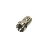 Conector F Macho Plegable para Cable Coaxial RG-59/U, Níquel / Níquel /Polietileno.