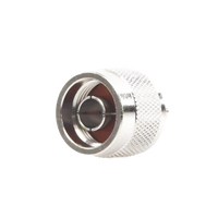 Conector N Macho de Anillo Plegable para Cables Coaxiales LP-142, LP-195, RG-58/U, RG-142/U, LMR-195, Níquel/ Oro/ Teflón.â€‹